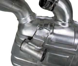 Exhaust System 996 GT3 MK1 "Brombacher GT" (Sound Version), Stainless, 200 Cell Cats, Dual 2x90 mm T
