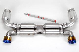 Abgasanlage "Brombacher" TITAN 996 GT2, 200er Kats, ovales Endrohr Tüv -Einzelabnahme ok