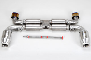 Abgasanlage "Brombacher" TITAN 996 GT2, 200er Kats, ovales Endrohr Tüv -Einzelabnahme ok