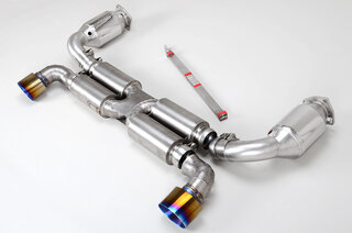 Abgasanlage "Brombacher" TITAN 996 GT2, 200er Kats, ovales Endrohr Tüv -Einzelabnahme ok