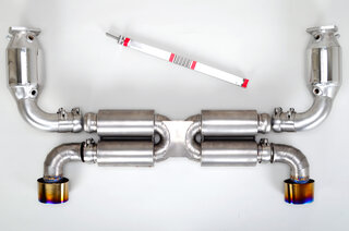 Abgasanlage "Brombacher" TITAN 996 GT2, 200er Kats, ovales Endrohr Tüv -Einzelabnahme ok