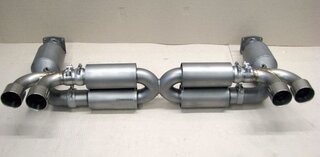 Silencieux titanium race "Brombacher" 997 turbo avec cata. titanium sport 200 cellules