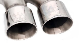 Exhaust Tip Set 997.1 Turbo - Brombacher Edition - Quad Round - Polished Stainless Steel