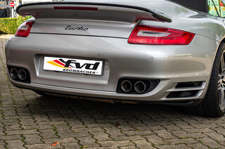 Exhaust Tip Set 997.1 Turbo - Brombacher Edition - Quad Round - Polished Stainless Steel