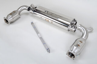 Street Exhaust System 997.1 Turbo - Brombacher - Stainless Steel - 200 Cell Sport Cats - For OEMTips