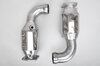 Street Exhaust System 997.1 Turbo - Brombacher - Stainless Steel - 200 Cell Sport Cats - For OEMTips