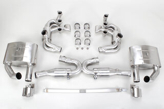 Abgasanlage "Brombacher" 993 , 100Zeller, 2x Endrohr oval  Export Edelstahl