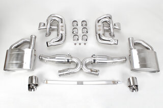 Abgasanlage "Brombacher" 993 , 100Zeller, 2x Endrohr oval  Export Edelstahl