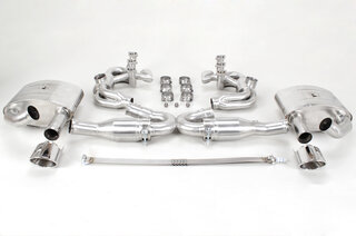 Abgasanlage "Brombacher" 993 , 100Zeller, 2x Endrohr oval  Export Edelstahl