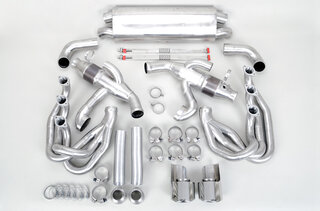 Sport-Abgasanlage "Brombacher" 964 , 100Zeller, 2x Endrohr oval 90mm  Export Edelstahl