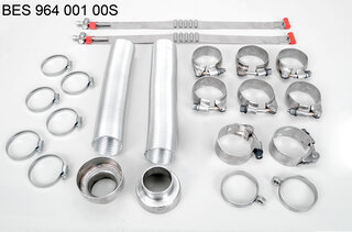Sport-Abgasanlage "Brombacher" 964 , 100Zeller, 2x Endrohr oval 90mm  Export Edelstahl