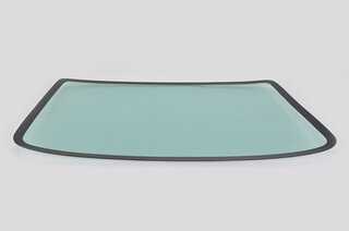 Heckscheibe Makrolon/ Polycarbonat 3mm ohne Rahmen 993/964 grün, schwarzer Rand