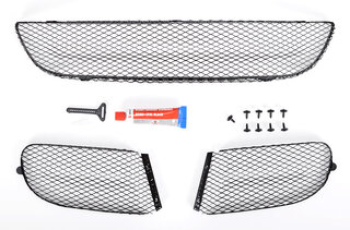 Jeu grilles bouclier AV 997 GT3/+RS+CUP origine Porsche Motorsport, noir 07-09