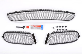 Jeu grilles bouclier AV 997 GT3/+RS+CUP origine Porsche Motorsport, noir 07-09