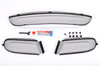 Jeu grilles bouclier AV 997 GT3/+RS+CUP origine Porsche Motorsport, noir 07-09