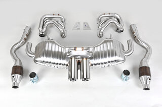 Ligne d'échappt.sport 987 Boxster "BROMBACHER" inox, 200 cellules, 2 sorties Ø90mm,ABE