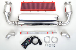 Kit de puissance 997 turbo Stage2 (555ch/745Nm) silencieux Tüv, cata 200 cellules