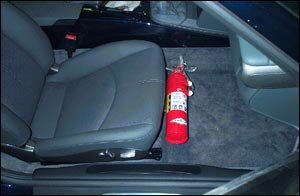 Feuerlöscher Befestigung für 997 / 987 und 987 Cayman