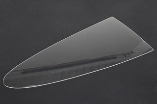 Fondscheibe Makrolon/ Polycarbonat 996/GT-3 rechts, klar, ohne Luftschlitze, für Rahmenbefestigung
