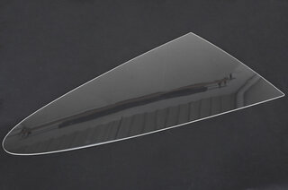 Fondscheibe Makrolon/ Polycarbonat 996/GT-3 links,klar ohne Luftschlitze für Rahmenbefestigung