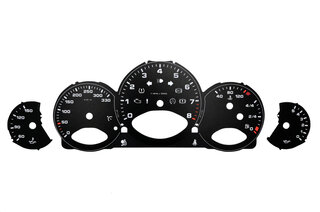 FVD Brombacher Instrument Face Set 997.1 - Black - Manual - KPH - 330 KPH