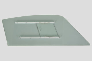 Türscheibe Polycarbonat 993 GT2 links Schiebefenster nur Rennausführung Version 1, grün spitz