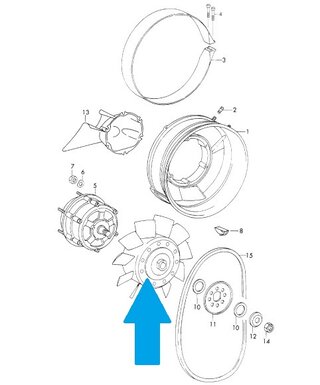 Moyeu pour alternateur inclus rivets 911  65-76