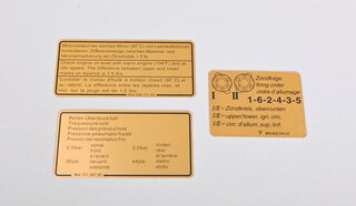 Aufkleber Satz Motorraum 964 1989-93