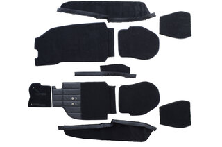 Teppichsatz komplett 964 C2/4 Feinvelour schwarz 24teilig - für Fzg. mit Teilleder-Ausstattung