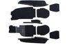 Teppichsatz komplett 964 C2/4 Feinvelour schwarz 24teilig - für Fzg. mit Teilleder-Ausstattung
