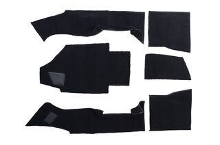 Teppichsatz komplett 964 C2/4 Feinvelour schwarz 24teilig - für Fzg. mit Teilleder-Ausstattung