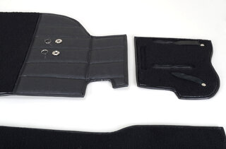 Teppichsatz komplett 964 C2/4 Feinvelour schwarz 24teilig - für Fzg. mit Teilleder-Ausstattung