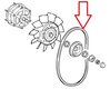 V-Belt 911  1980-89 / 930 - for Alternator - 9.5 x 695