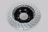 Brembo-Sport System GT (4-Kolben) 345x28mm, HA gelochte Scheiben - Bremssattel Rot
