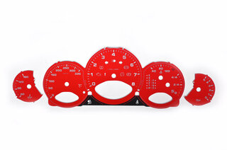 FVD Brombacher Instrument Face Set 997.1 - Guards Red - Tiptronic - KPH - 330 KPH