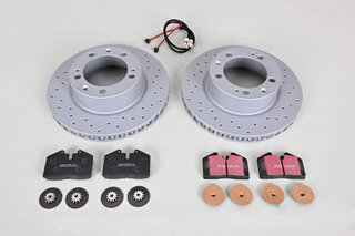 Bremsenservice-Kit komplett - VA 964 C2 89-94 Sport ( gelochte Scheiben + EBC Blackstuff )