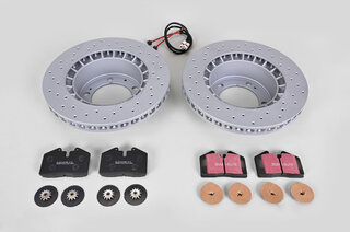 Bremsenservice-Kit komplett - VA 964 C2 89-94 Sport ( gelochte Scheiben + EBC Blackstuff )