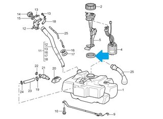 Fuel Pump Gasket 987.1 + 987.2 Boxster / 987.2 Cayman / 997.2 Carrera 2 + 2S - On Fuel Tank