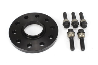 Distanzscheibe 15mm Alu "Schwarz"  (1St.)  incl. Schwarzer Radschrauben