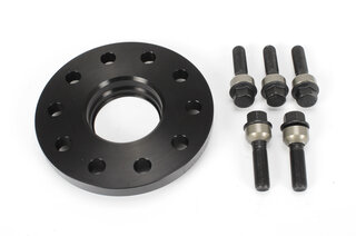 Distanzscheibe 15mm Alu "Schwarz"  (1St.)  incl. Schwarzer Radschrauben