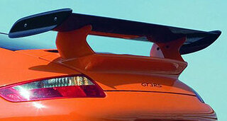 Rear Spoiler Kevlar 997 GT3 RS Tribute incl. air scoops - Wing Blade/Flaps Varnished Carbon - 1400mm