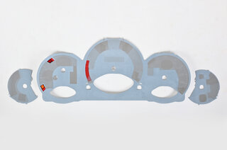 FVD Brombacher Instrument Face Set 997.1 Turbo - Silver - Tiptronic - KPH - Celcius- with Logo
