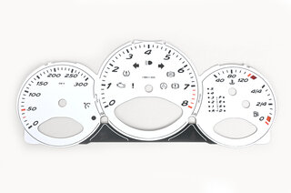 Zifferblattsatz Weiss   987,987 C  Km/h  Tiptronic