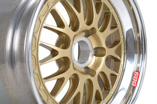 BBS Motorsport jantes  12x19 ET53 flasque Alu forgé doré