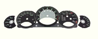 Zifferblattsatz Schwarz 997 mph, Tiptronic, mit mintgrünen Ziffern - "F-Modell Look"