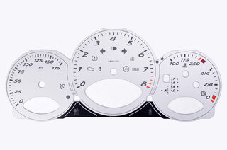 Jeu fonds de compteurs argent 987-2 bte PDK/compteur à 175miles