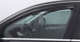 Cayenne Side Window Deflectors 955 / 957 - Wind and Rain Deflectors - Black
