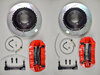 Sport Brake System - FRONT - BREMBO GT - 6 Piston - Slotted/Type 1 - Size 380x32 mm - Caliper red