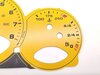 FVD Brombacher Instrument Face Set 997.1 - Speed Yellow - Manual - MPH - 200 MPH