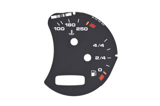 Gauge face fuel tank black  Boxster/996/Turbo/GT2 (with BC) US